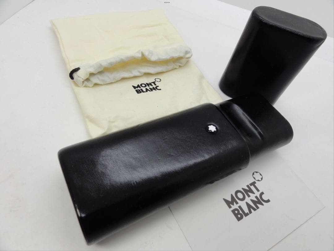 ★手作りの入手困難逸品！★モンブラン社フローレンス製ブラック・カラーペンポーチ★