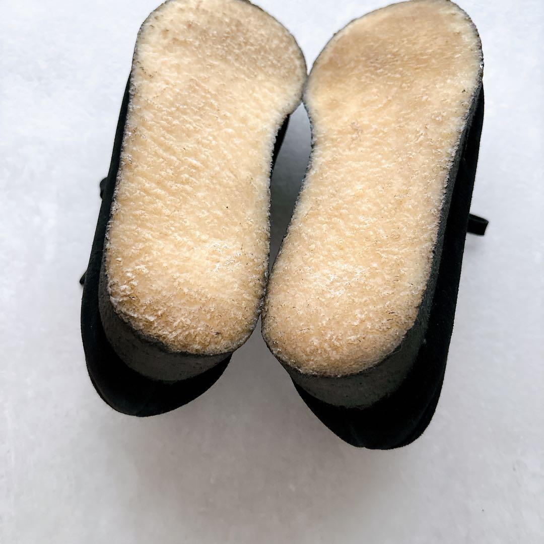 クラークス　ワラビー　ブラックスエード　23.5