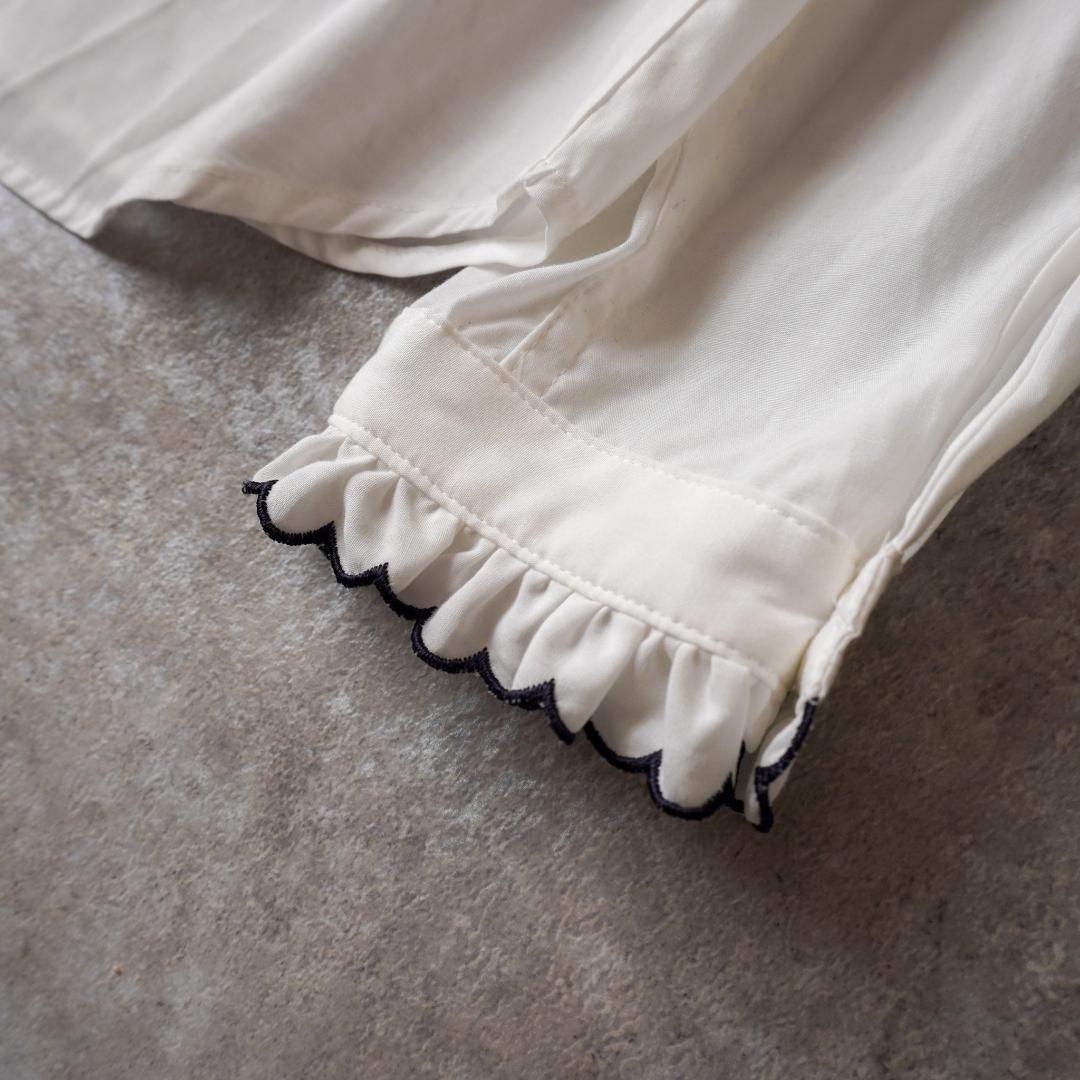 SINME スカラエンブロイダリーシャツ M 洗える ウォッシャブル