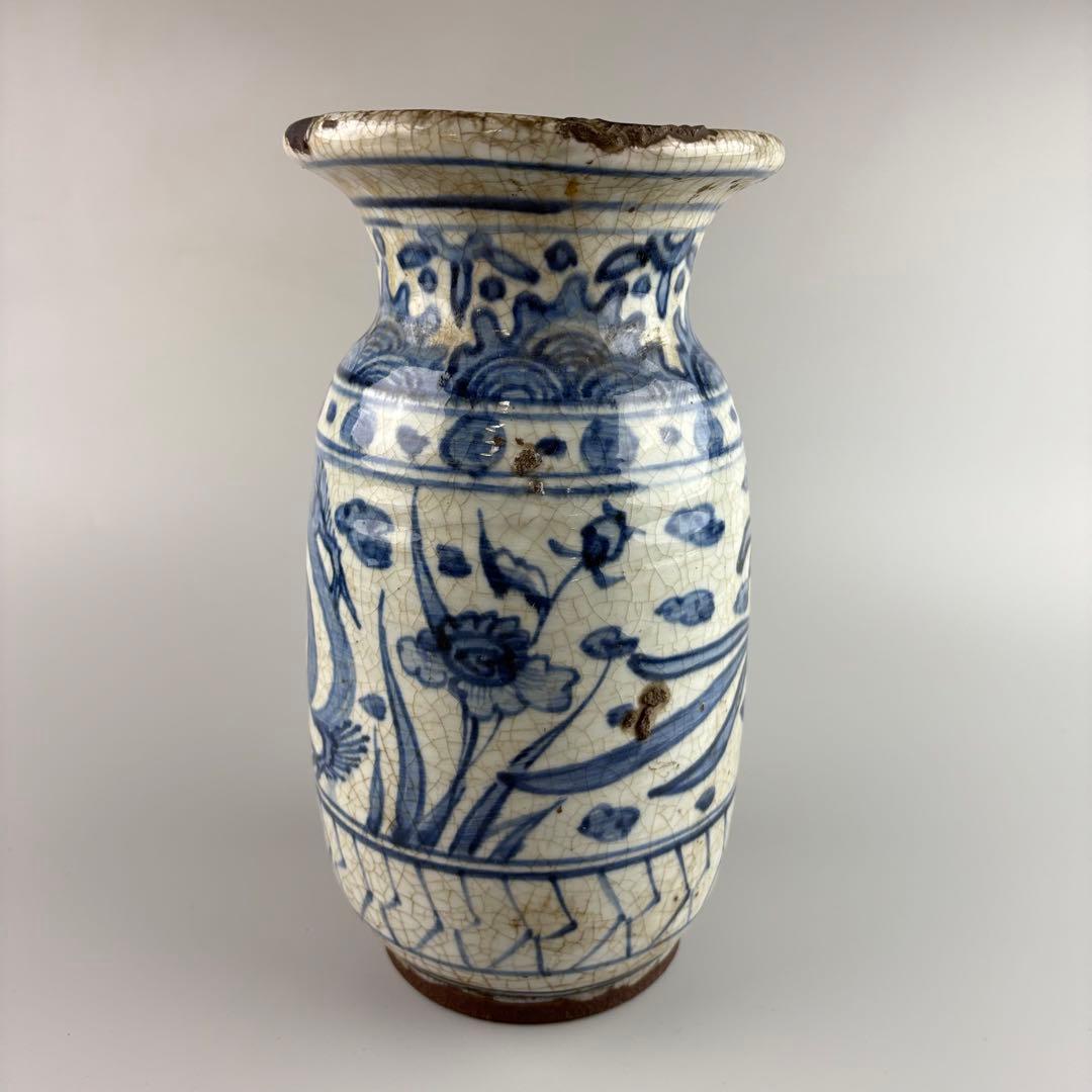 中国 花瓶 花入れ 染付 花器