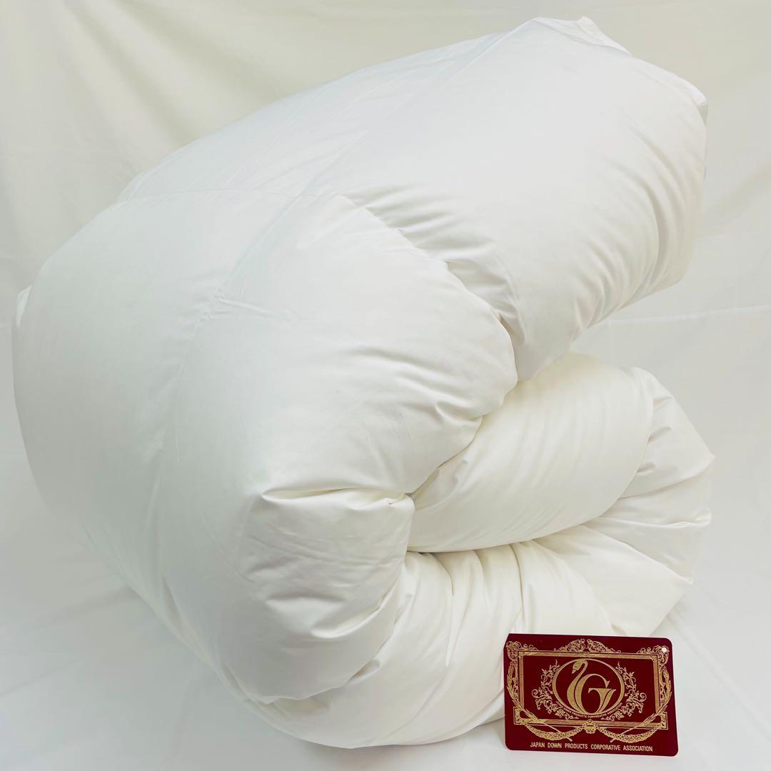 羽毛布団 ダブル ホワイトダック90%　日本製　エクセルゴールド