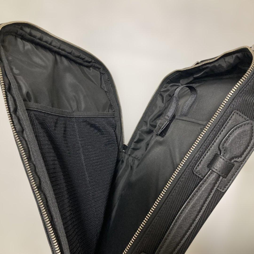 TAKEO KIKUCHI 黒 2WAY ビジネスバッグ ナイロン 合成皮革