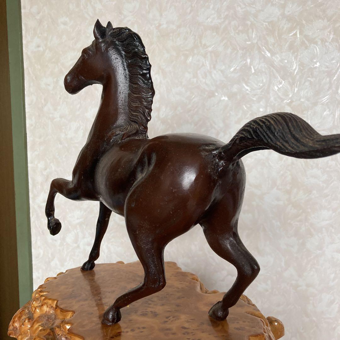馬　跳ね馬　置物　ブロンズ？　鋳鉄？　舶来品　アンティーク　骨董品　珍品