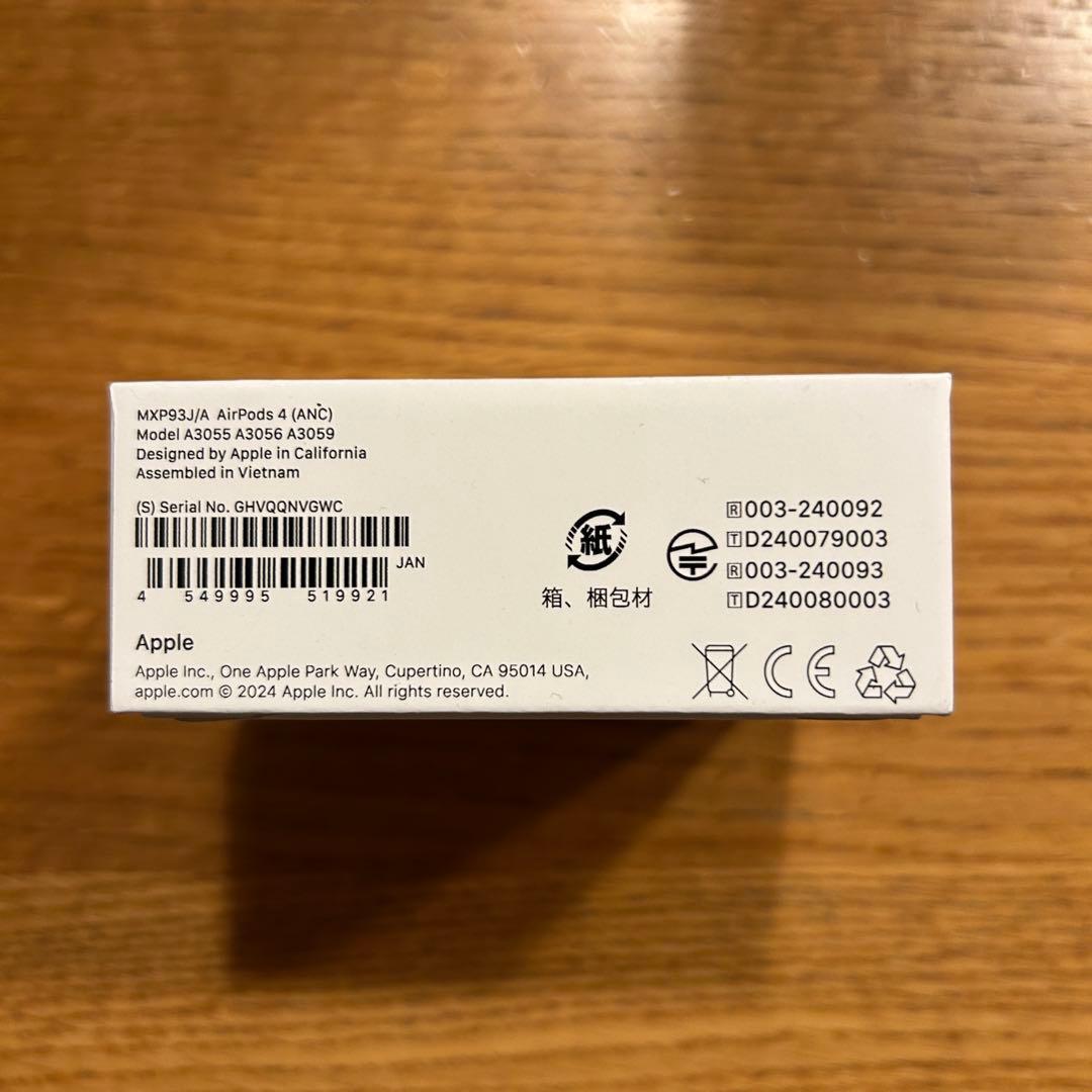 新品未使用◆ Apple AirPods4 ANC搭載