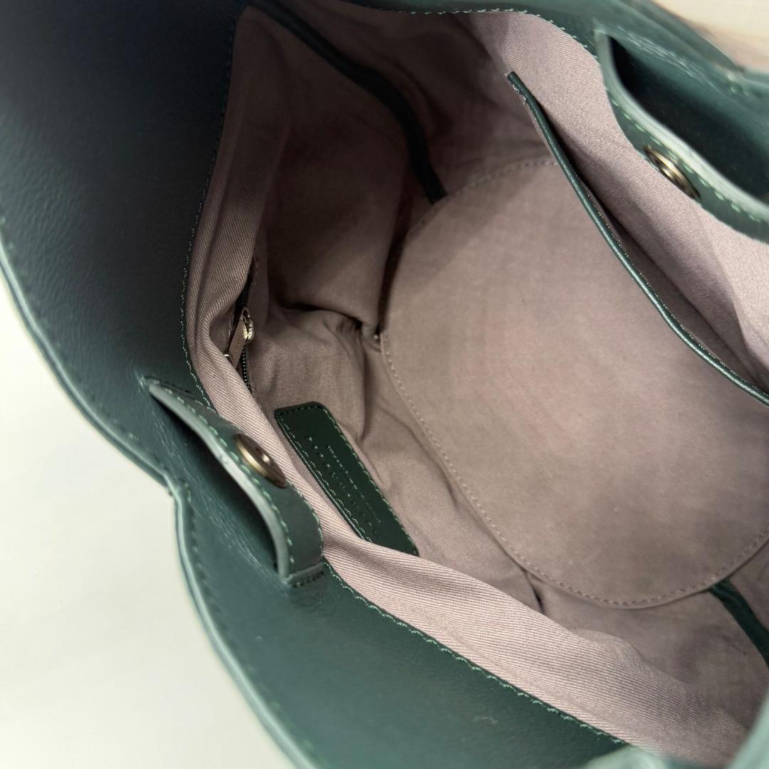 17084✨マザーハウス ミズバショウ レザー ワンショルダーバッグ グリーン