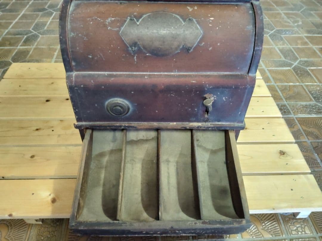 昭和レトロ　木製レジスター　アンティーク