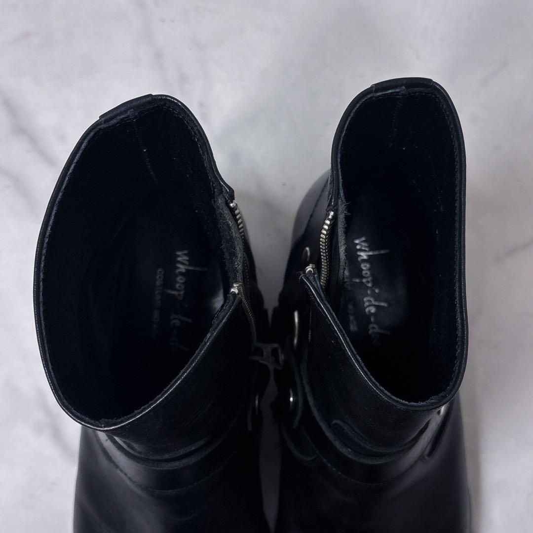 美品 Whoop-de-doo Y2K リングブーツ ヒールブーツ サイドジップ