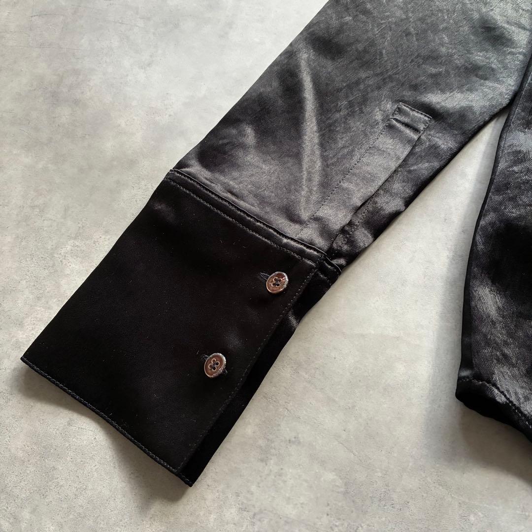 美品 AcneStudios アクネストゥディオズ サテン シャツ 黒 定価5万