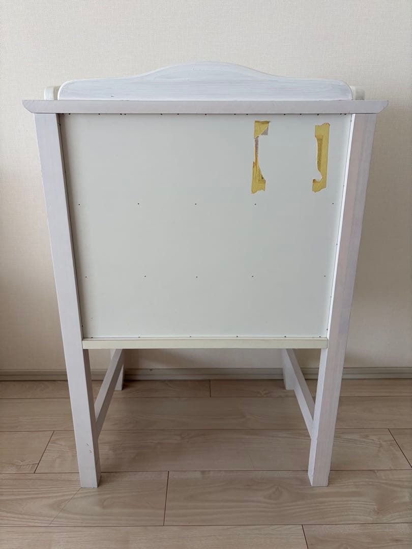 ヴィンテージホワイト木製チェスト