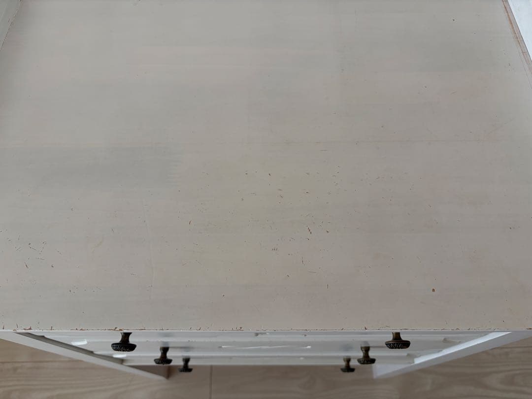 ヴィンテージホワイト木製チェスト