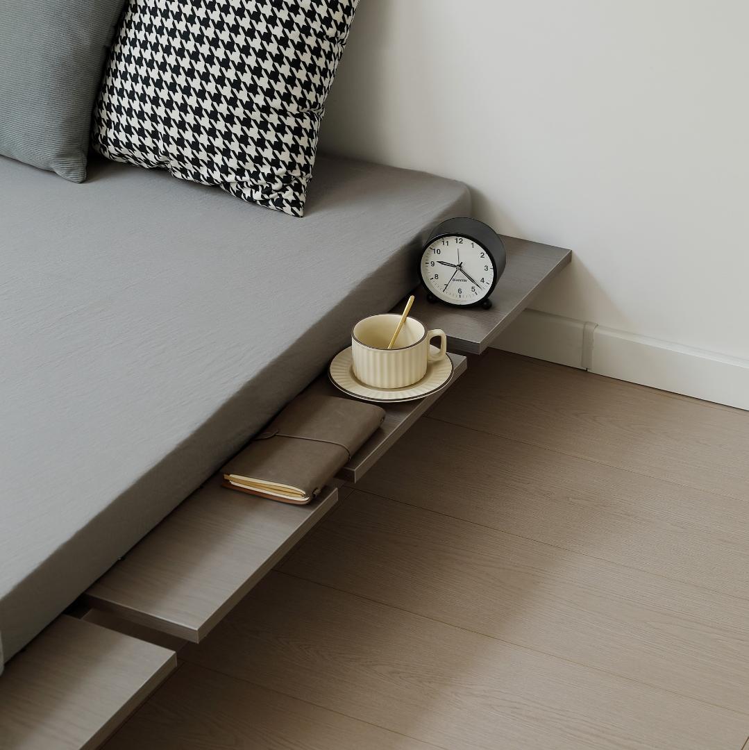 超人気！【幅120cm】ベッド ローベッド ステージベッド ベッドGray