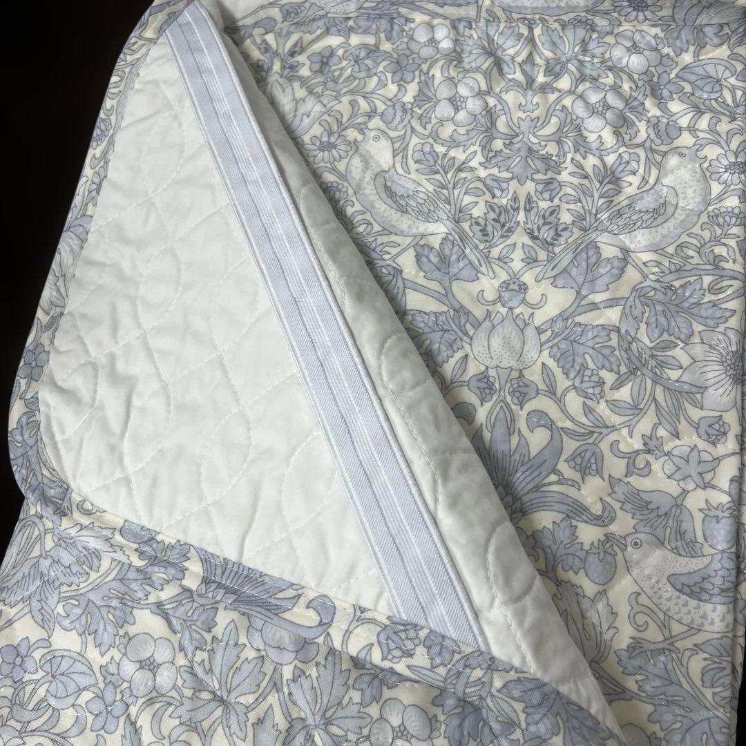 ロマンス小杉　V&A 麻敷きパッド　いちご泥棒　表地麻100% シングル