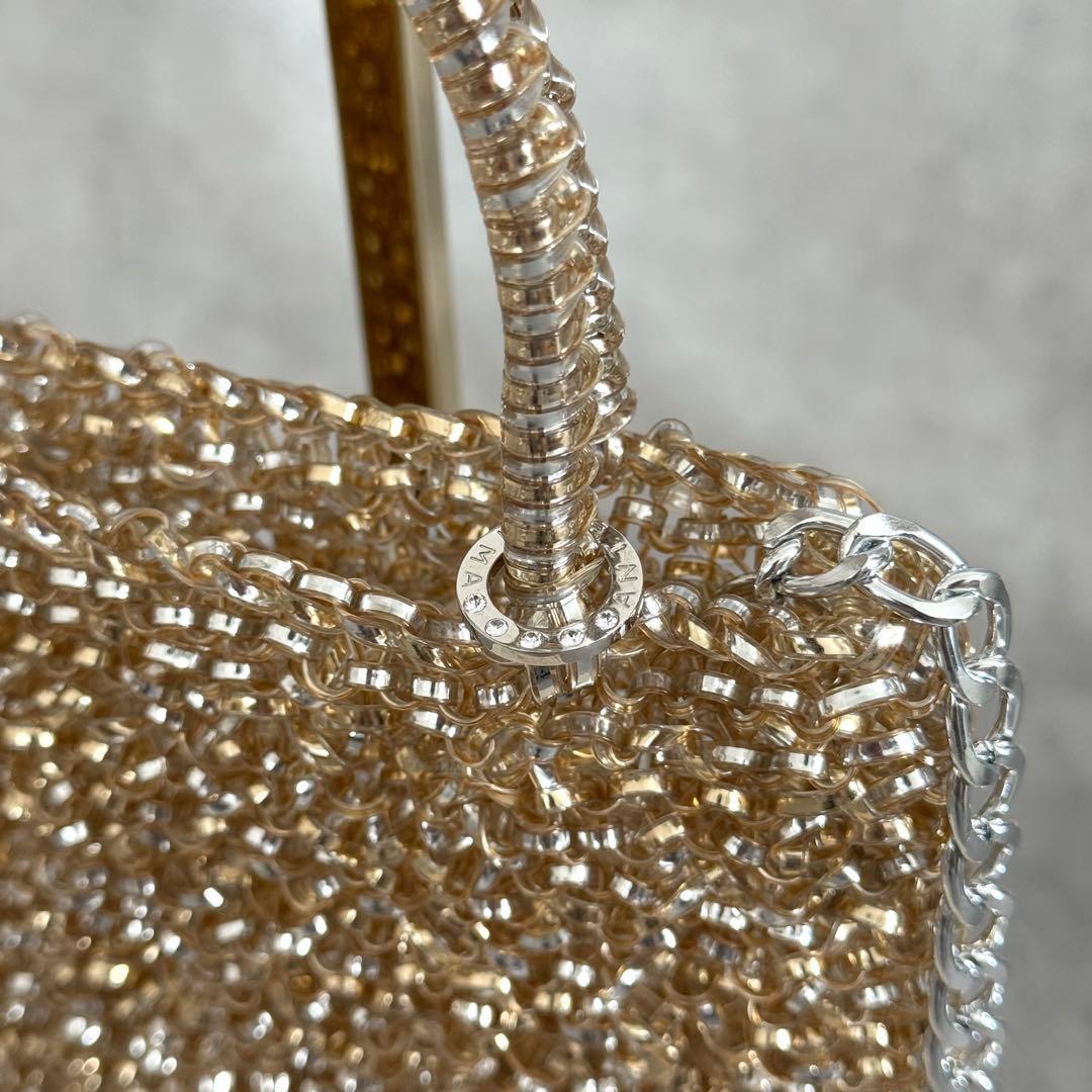 ク*ー様 極美品アンテプリマ チェーン付 スクエア シルバーゴールド ピコ ミニ