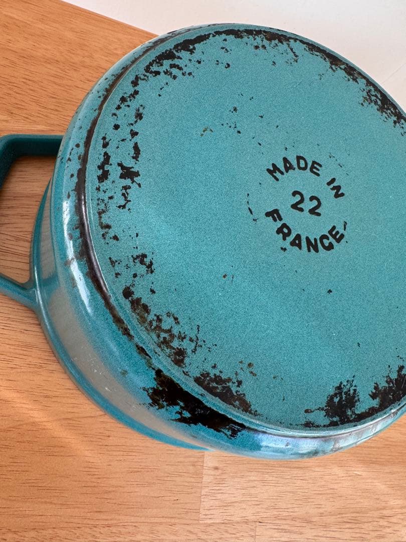 used品　【STAUB】ストウブ ココット 22cm ミント 限定カラー