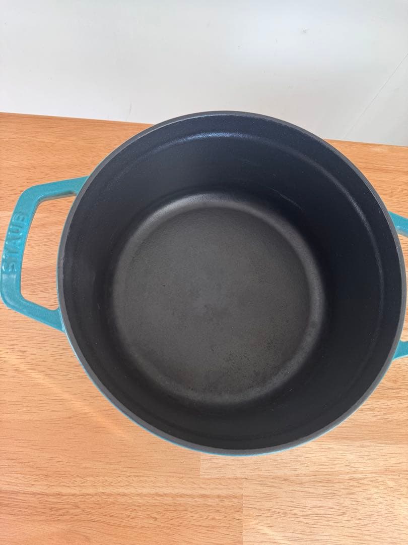 used品　【STAUB】ストウブ ココット 22cm ミント 限定カラー