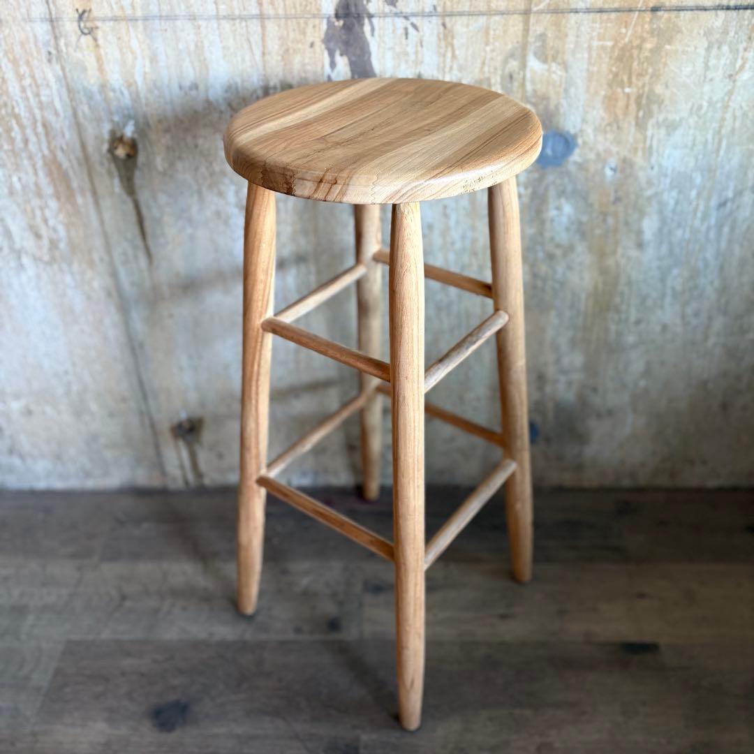 GALLUP ギャラップ　チーク ラウンドトップ スツール　30インチ　④