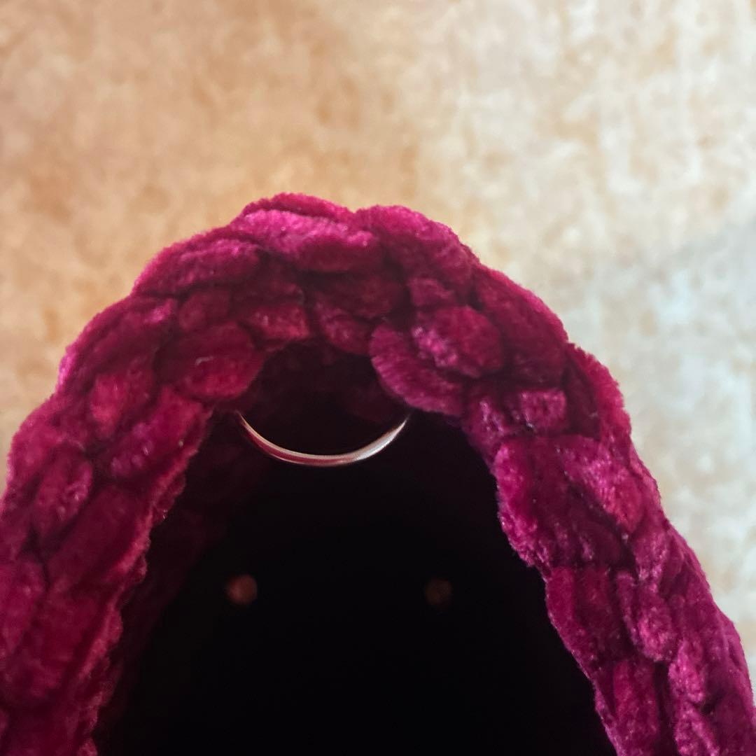 あや様♡ズパゲッティ マルシェバッグ　ベルベットバッグ