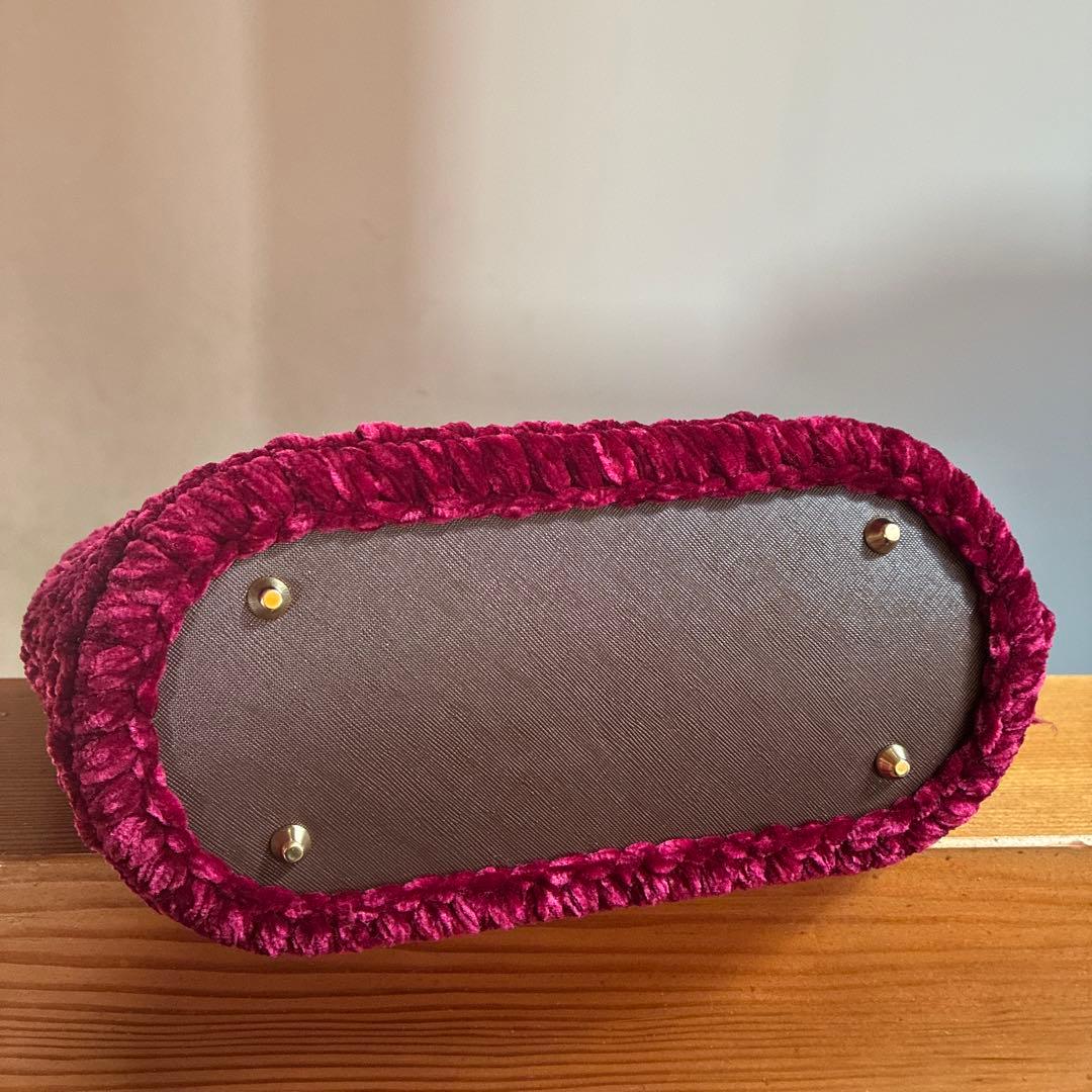 あや様♡ズパゲッティ マルシェバッグ　ベルベットバッグ