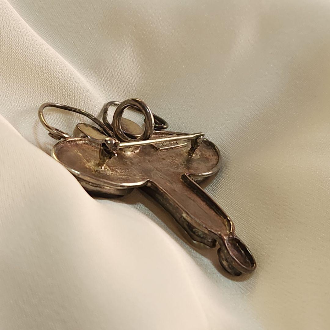 とんぼ　アメジスト　天然石　セドナ？　ブローチ・ネックレス兼用