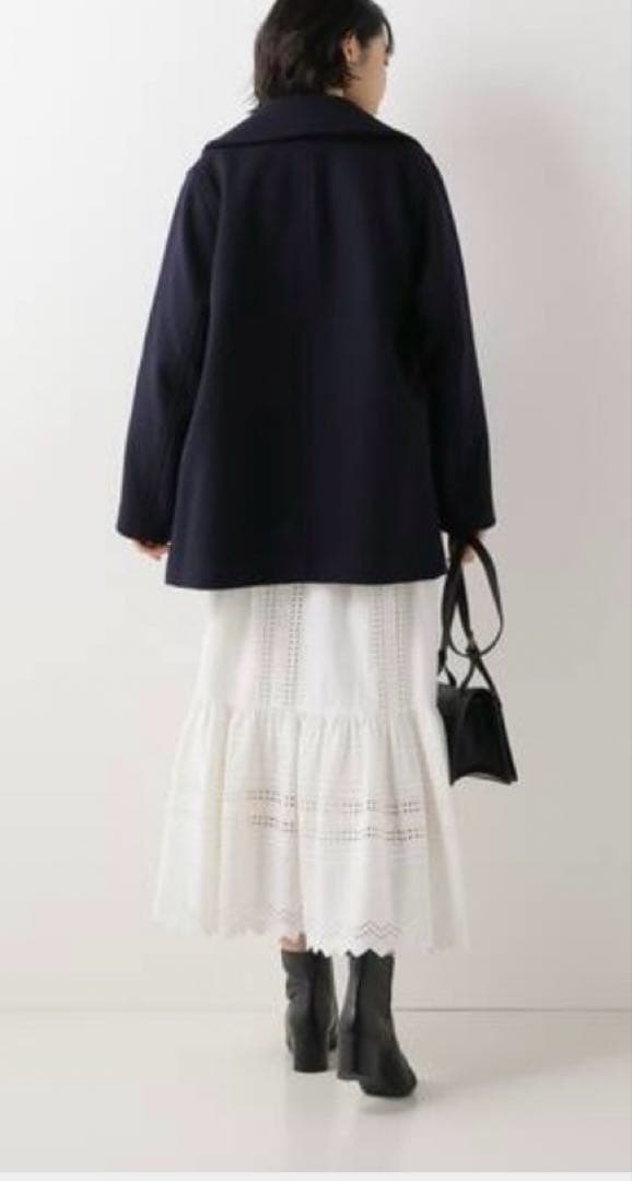 IENA イエナ　ウールピーコート　ネイビー　38