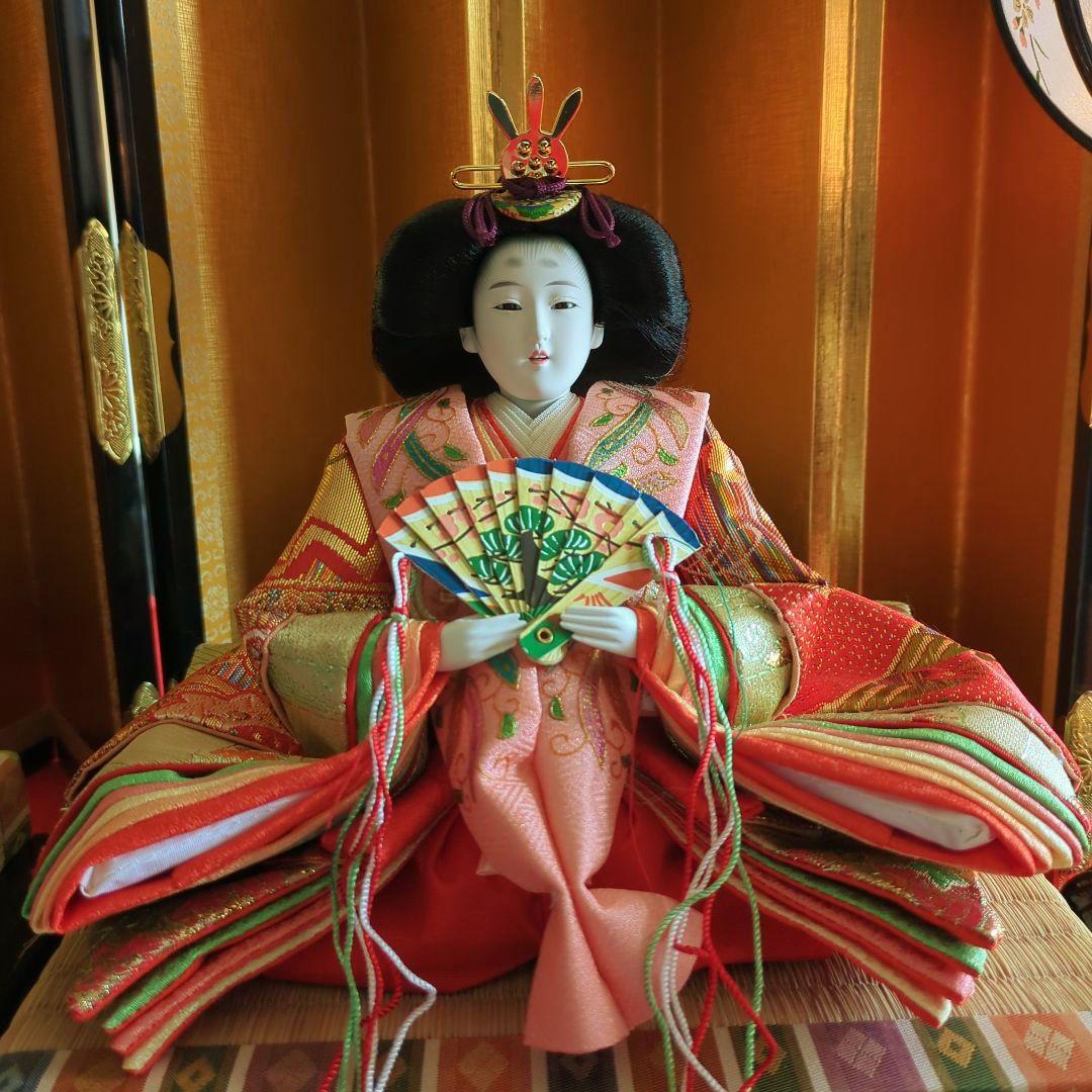 ひな人形 吉徳大光 親王飾り 京都西陣織伝統裂地 本仕立本頭 御雛