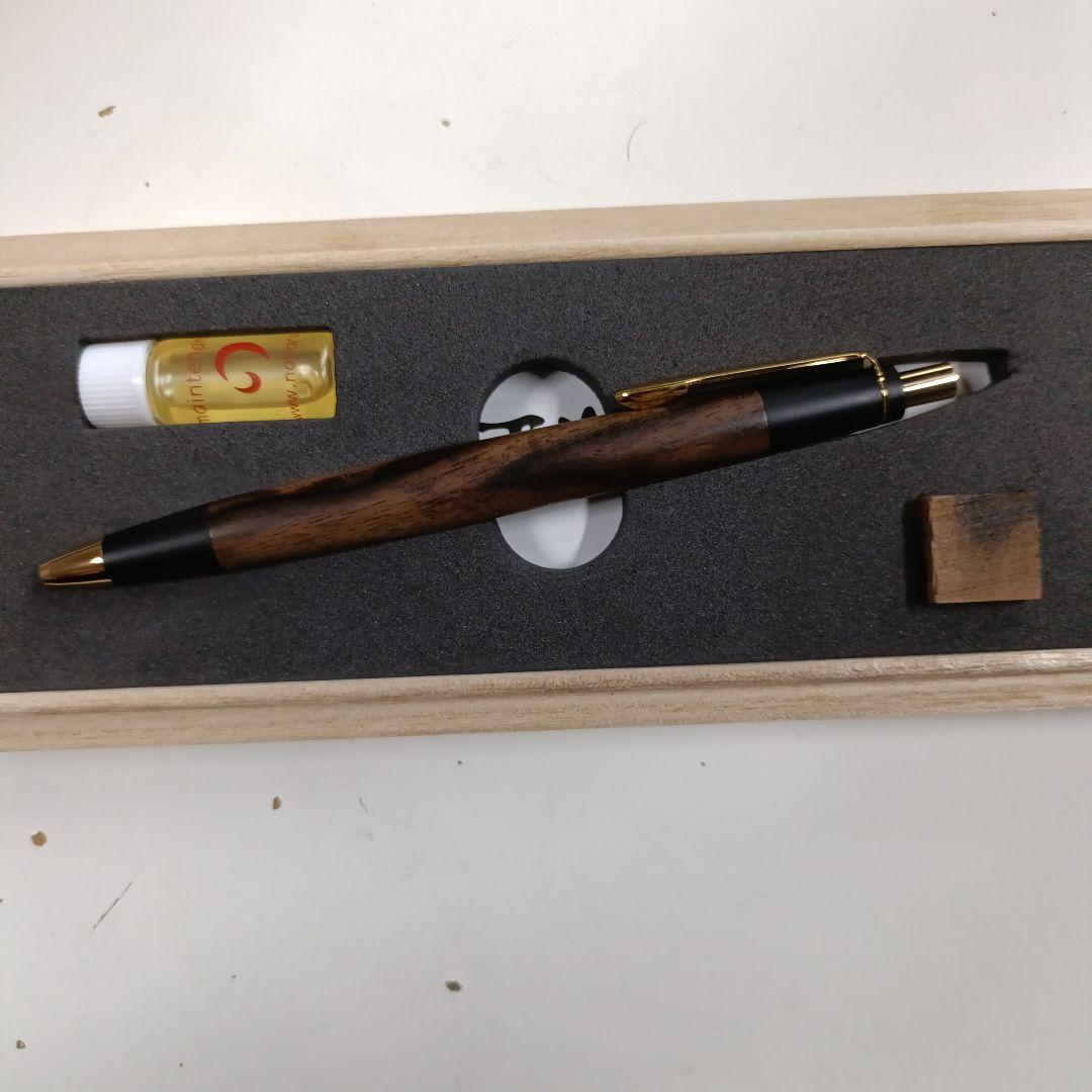 野原工芸　特上黒柿　旧型　スリムボールペン