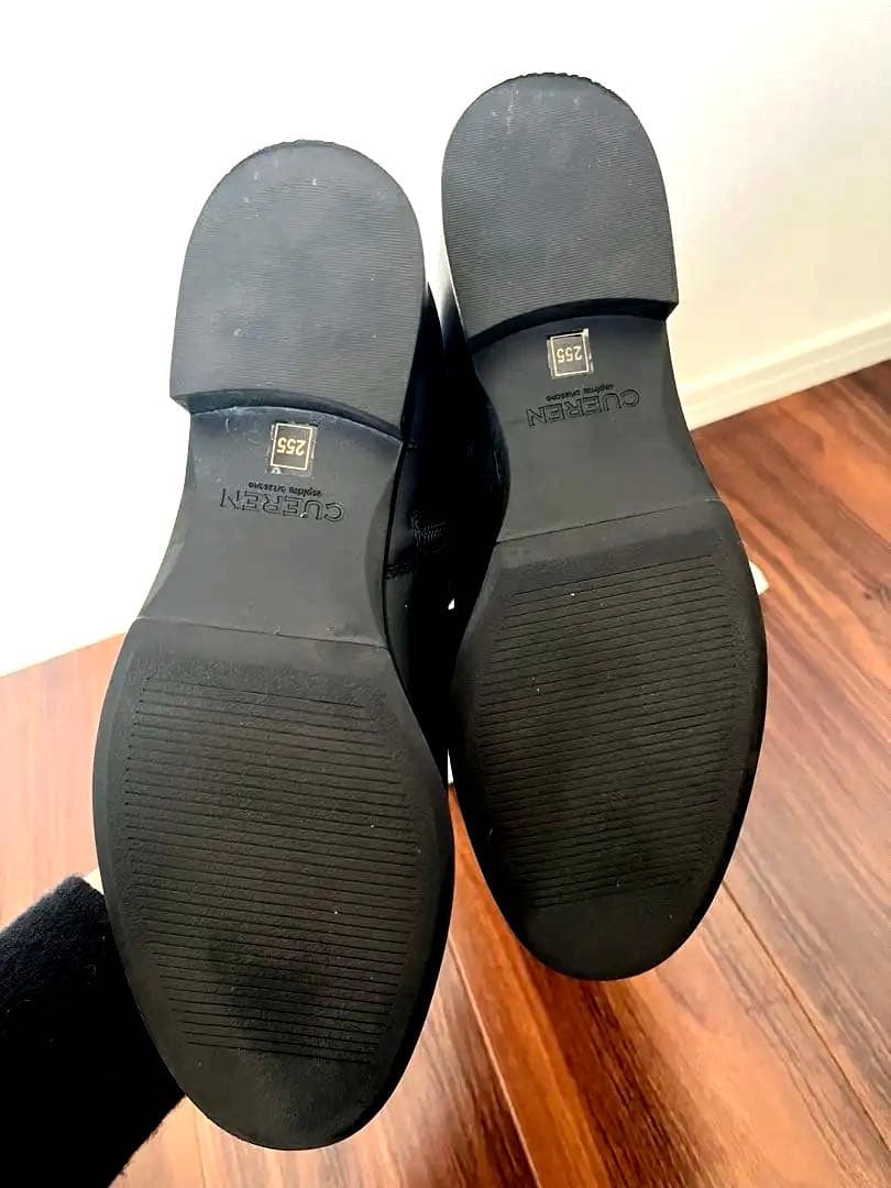 新品⭐︎CUEREN クエルン　本革　BLACK ロングブーツ25.5cm