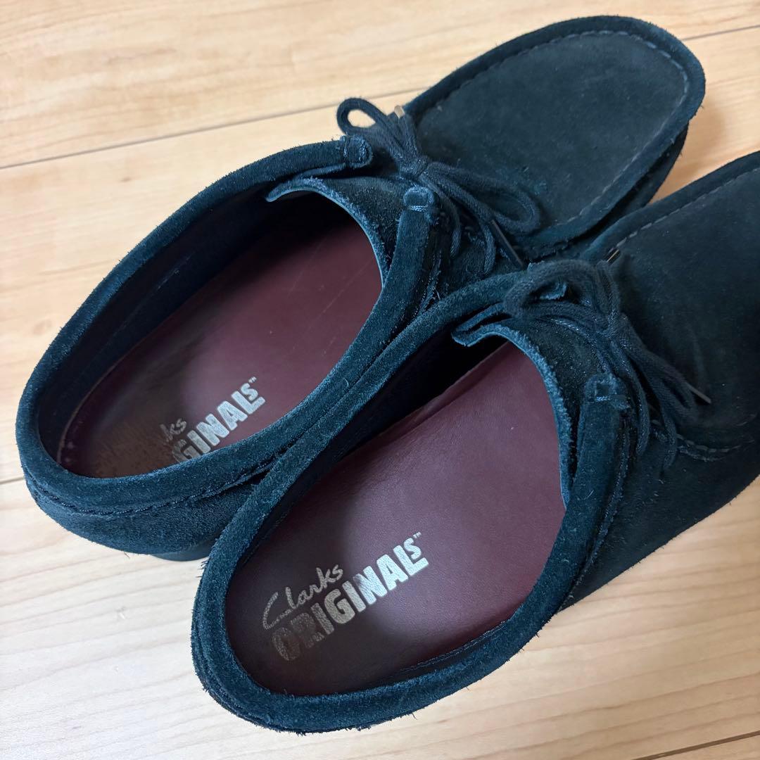 クラークス ワラビー ゴアテックス gore-tex ブラック 26.0