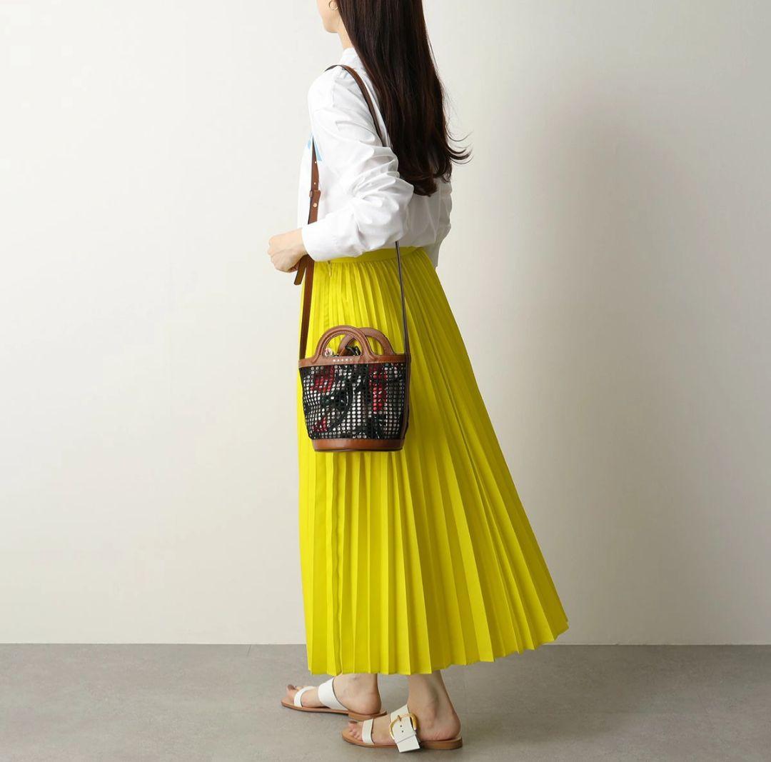 MARNI メッシュ かごバッグ　革