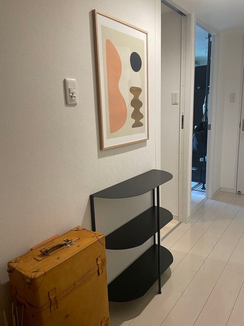 HIT FURNITURE 3段 スチール ハーフムーン 飾り棚