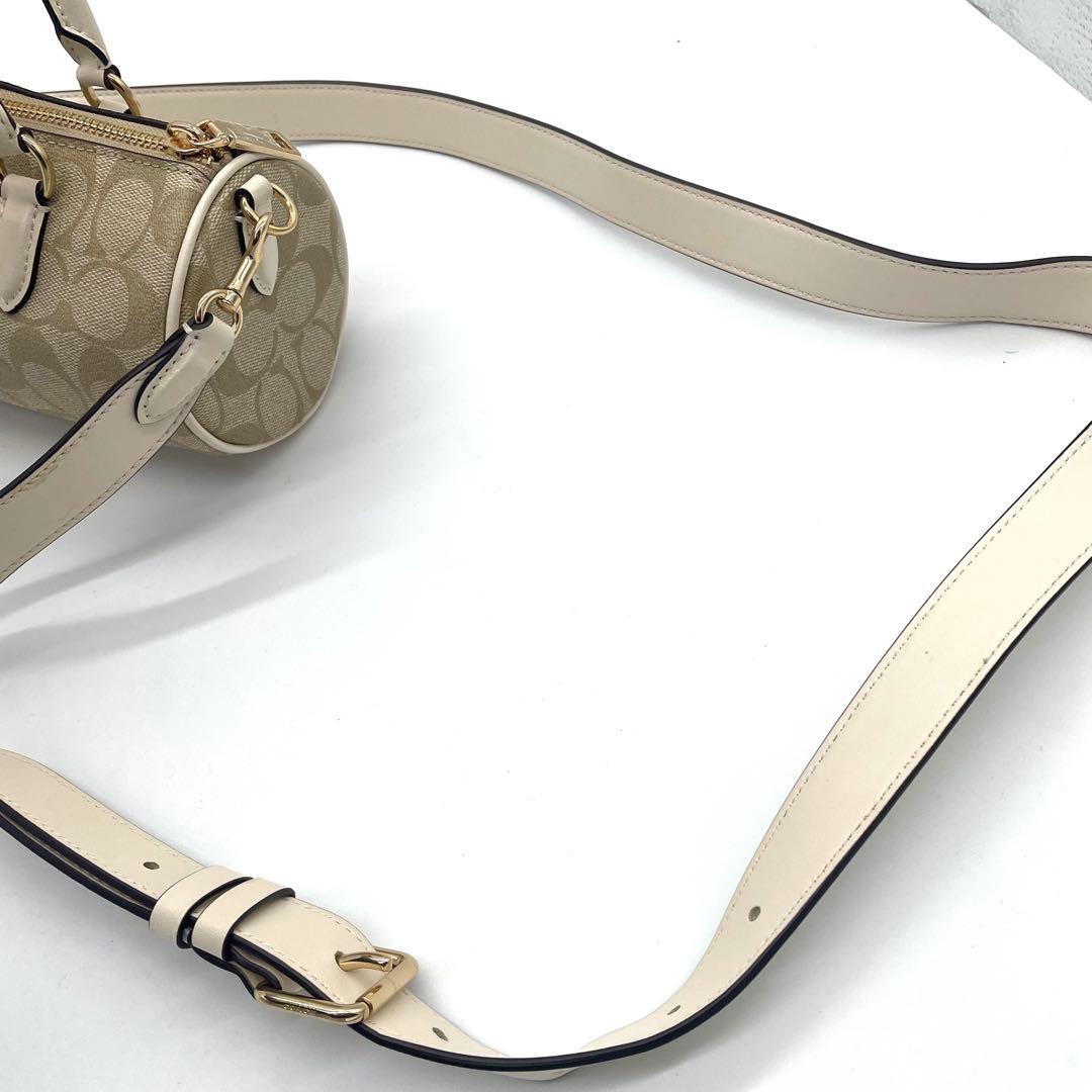 【未使用級】コーチ　2way バッグ　シグネチャー　PVC ホワイト　CK689