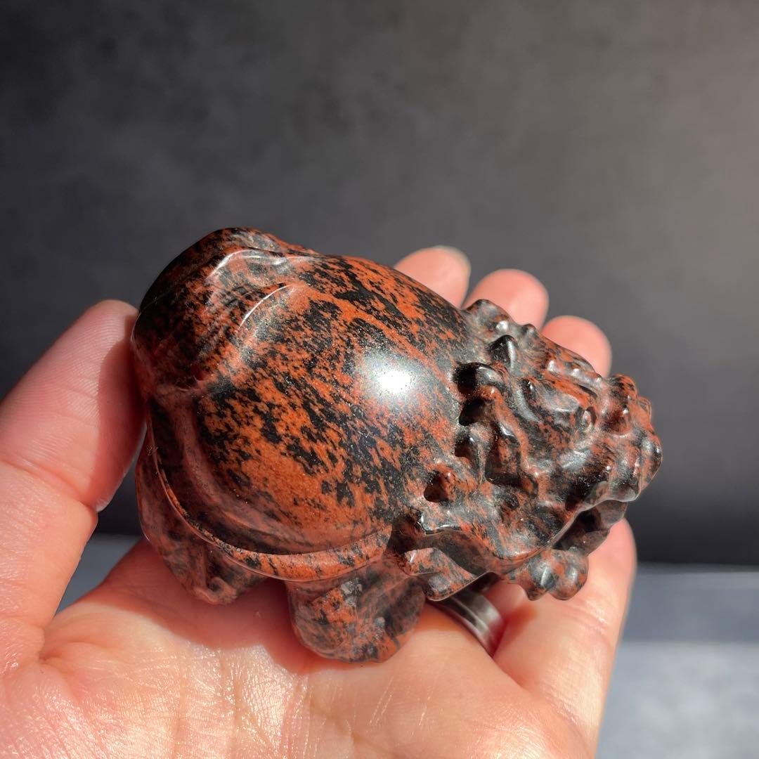 龍亀 ロングイ レッドオブシディアン