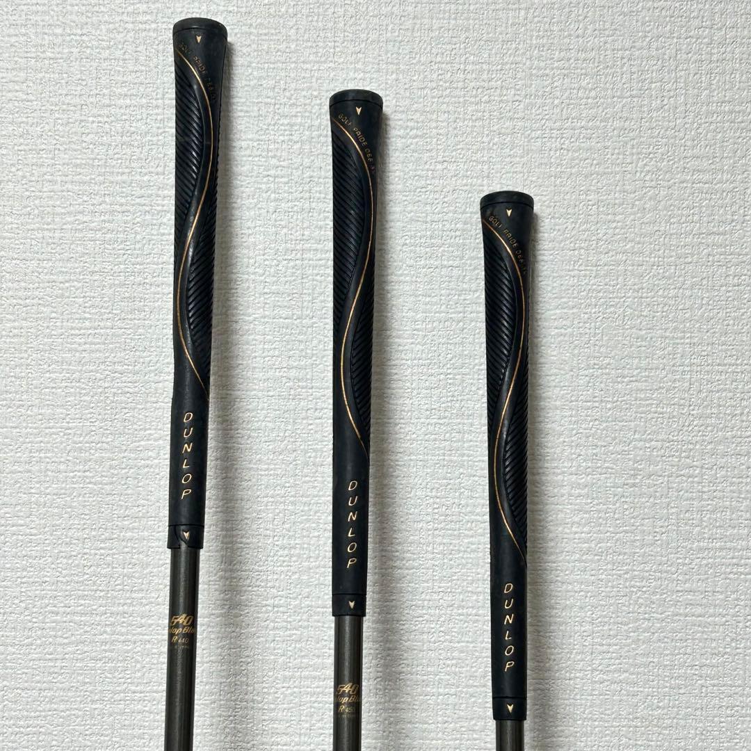 希少 ダンロップ パーシモン Black 540 ウッド3本 カーボンフェース