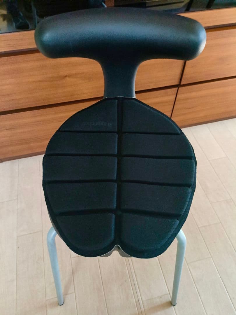 アーユルチェアー　スツール　ブラックＭ　座面高さ49cm &専用耐圧分散マット