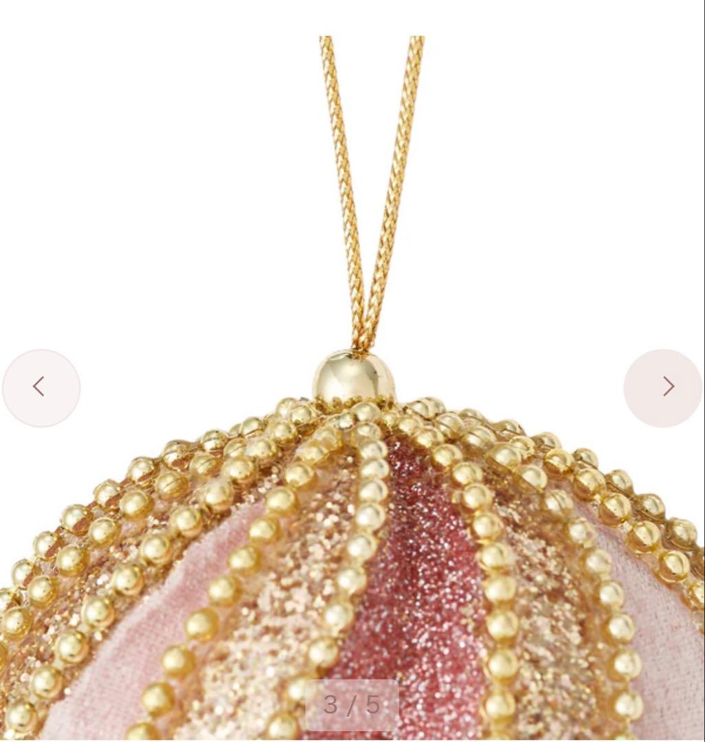 Francfrancファブリックオーナメント レース ピンク