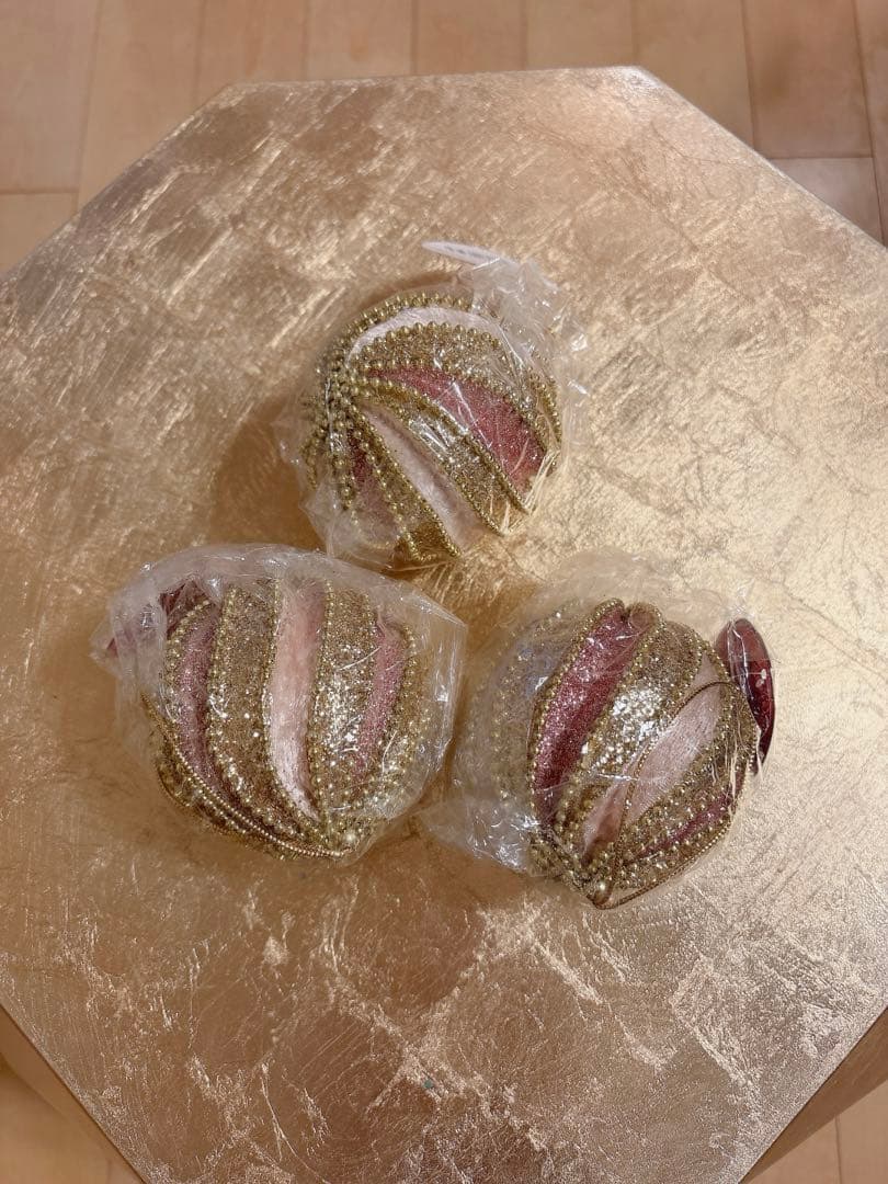 Francfrancファブリックオーナメント レース ピンク