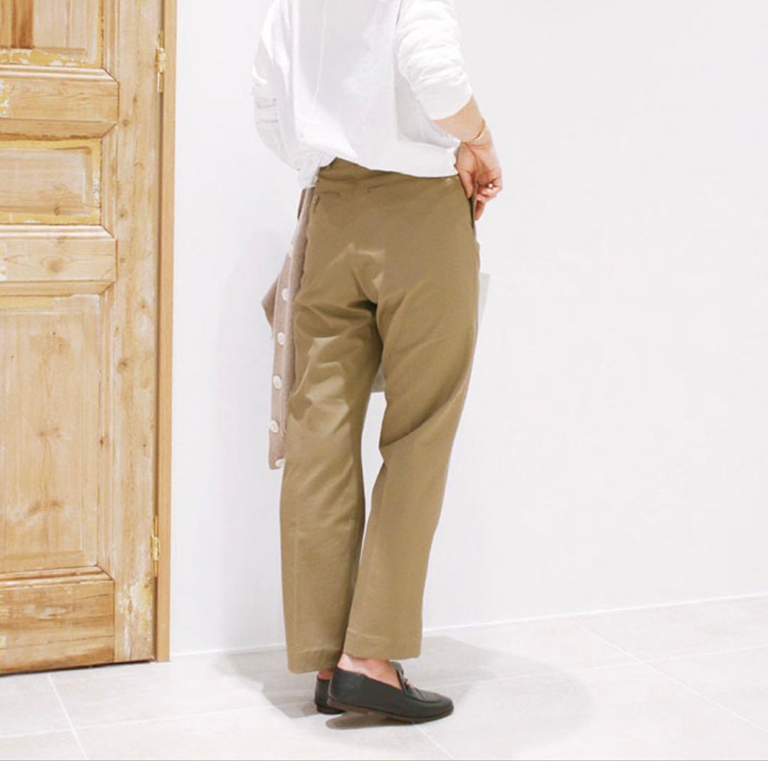 THE SHINZONE ベージュ ハイウエストチノパンツ