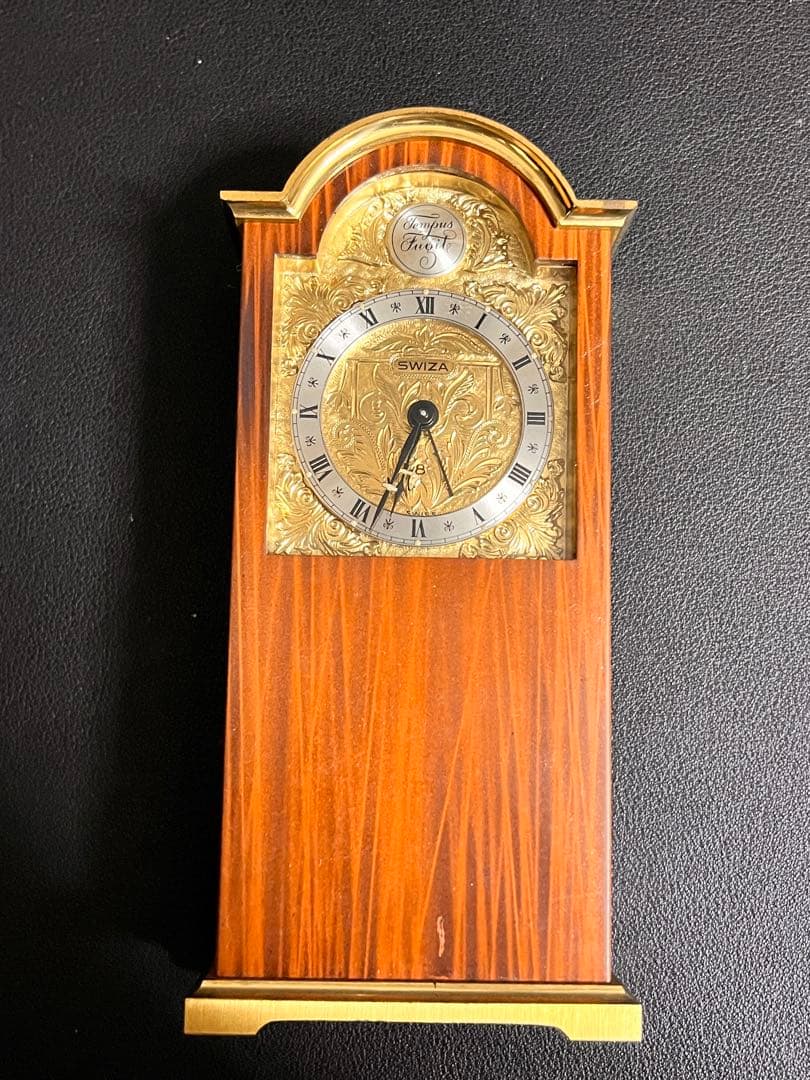 『希少品』SWIZA ゼンマイ式 置時計 アンティーク スイス製 レア