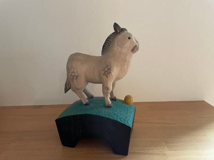 但馬木彫　松田一戯作　干支　午（大）