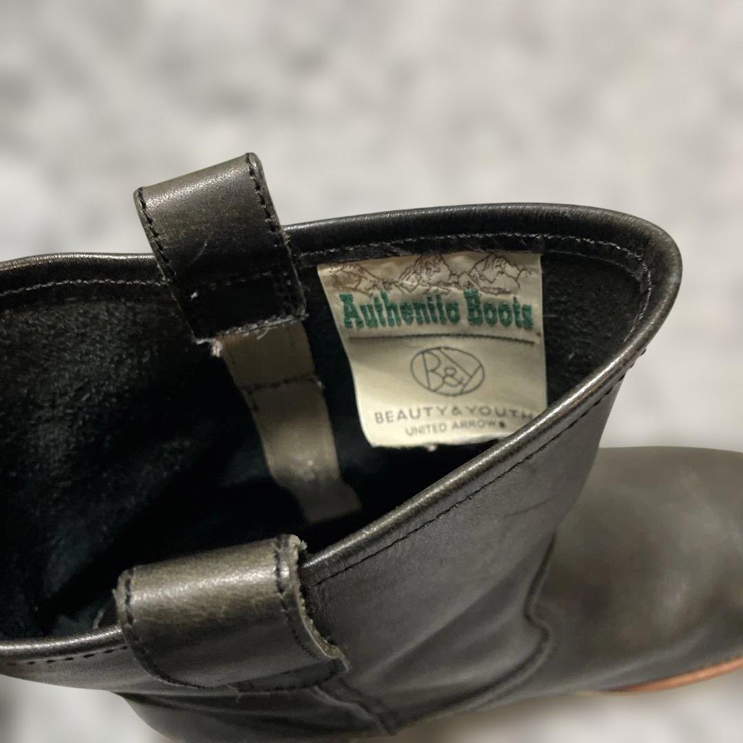 BEAUTY & YOUTH ペコスブーツ　黒26.5