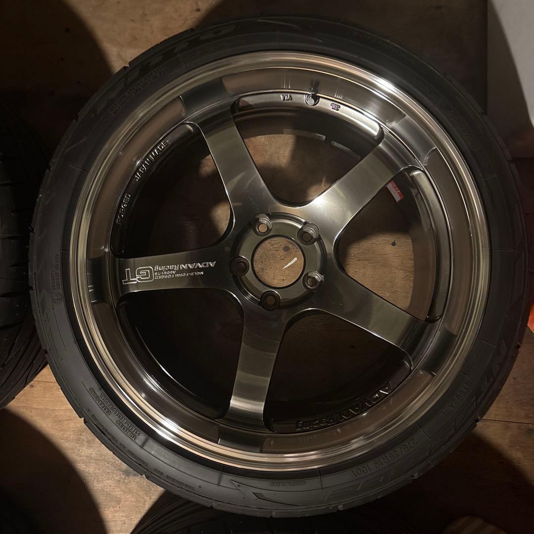 美品 ADVAN RACING GT 19×10.5j +15 深リム バリ溝