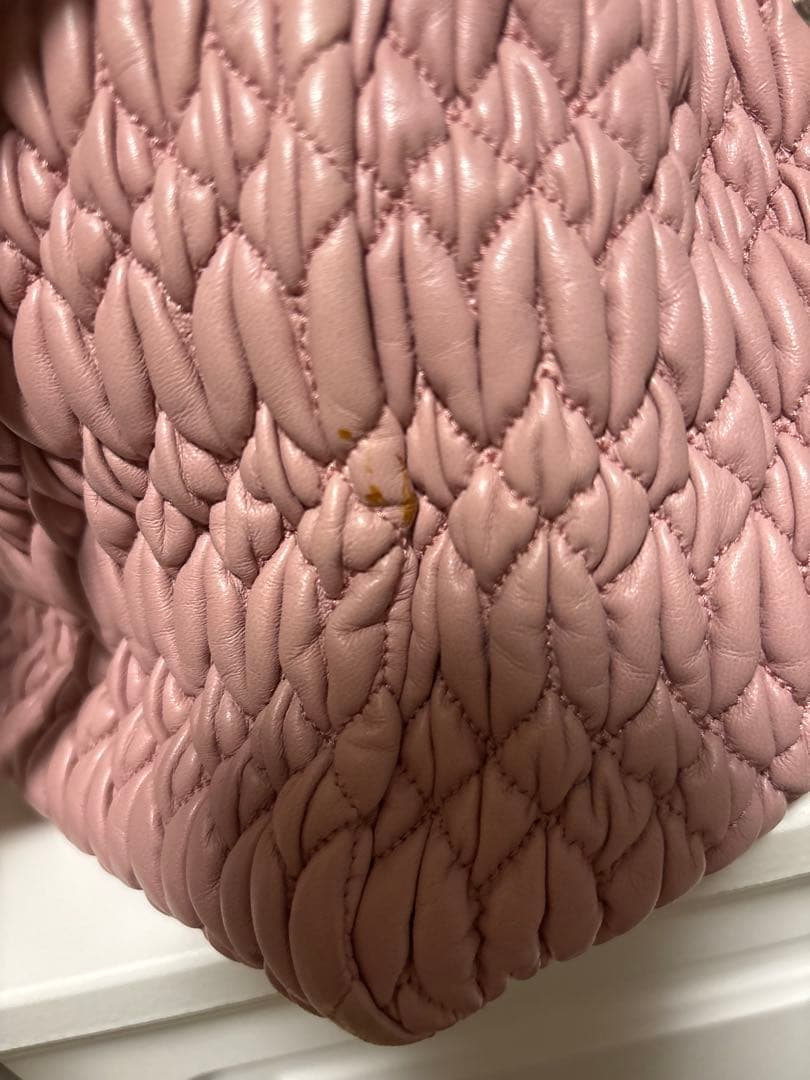 miumiu ナッパクリスタル バッグ ピンク