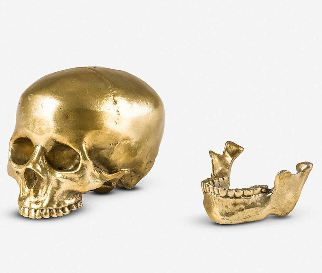 ◆SELETTI  アルミニウムスカルオブジェ20㎝