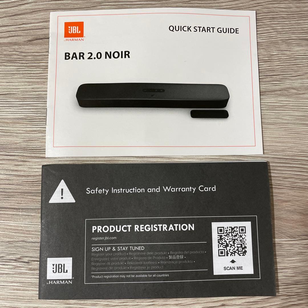 JBL BAR 2.0 NOIR サウンドバー　スピーカー