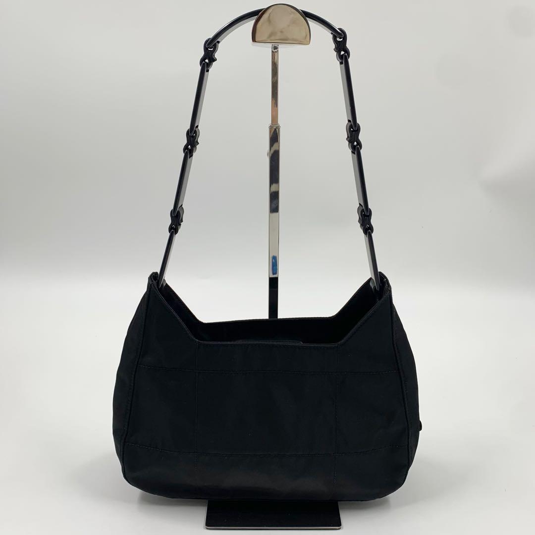 【✨極美品 希少✨】プラダ ワンショルダーバッグ 三角ロゴ ブラック 付属品完備