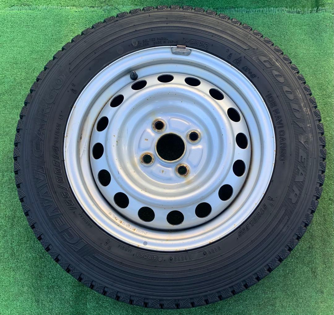 14 インチ ス チールホイール& GOOD YEAR 155/80R14
