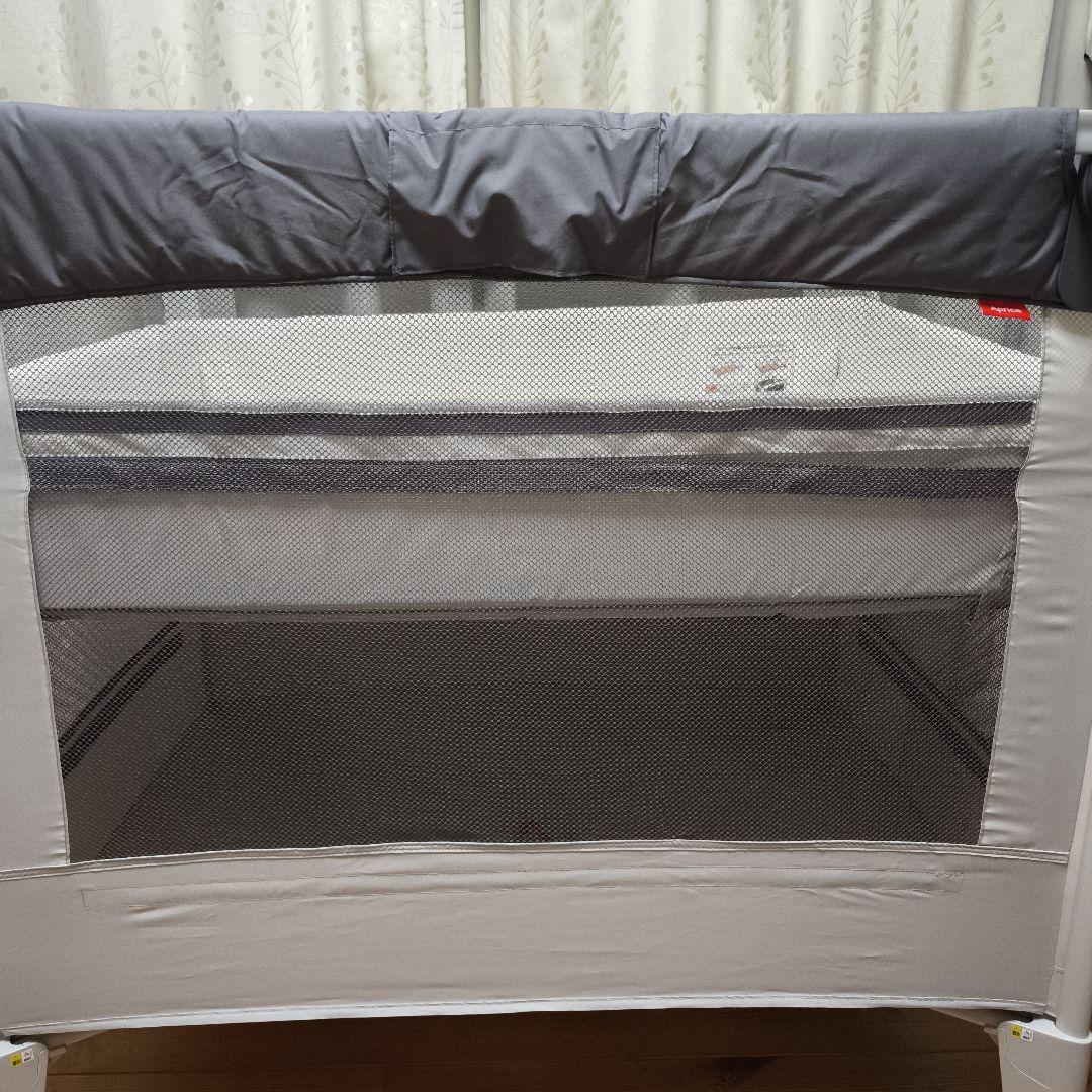 【美品】アップリカ ココネルエアーAB ベビーベッド グレーベアー