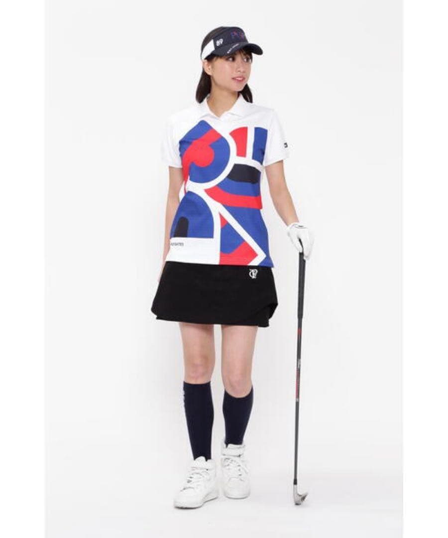 PEARLY GATES SOLOTEX ニットパネルジャガード スカート