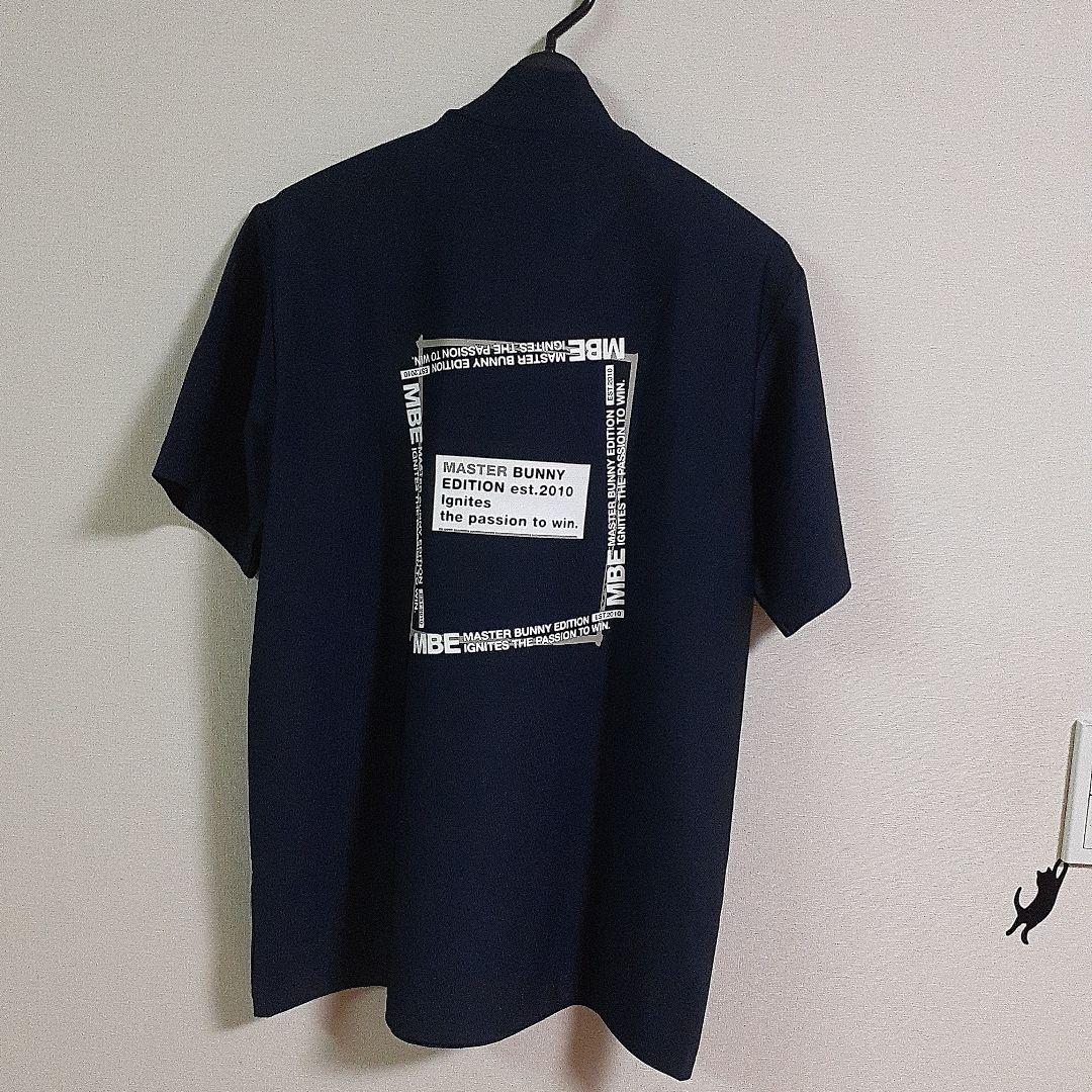 マスターバニーエディション メンズ　モックネックシャツ Mサイズ　ネイビー 美品
