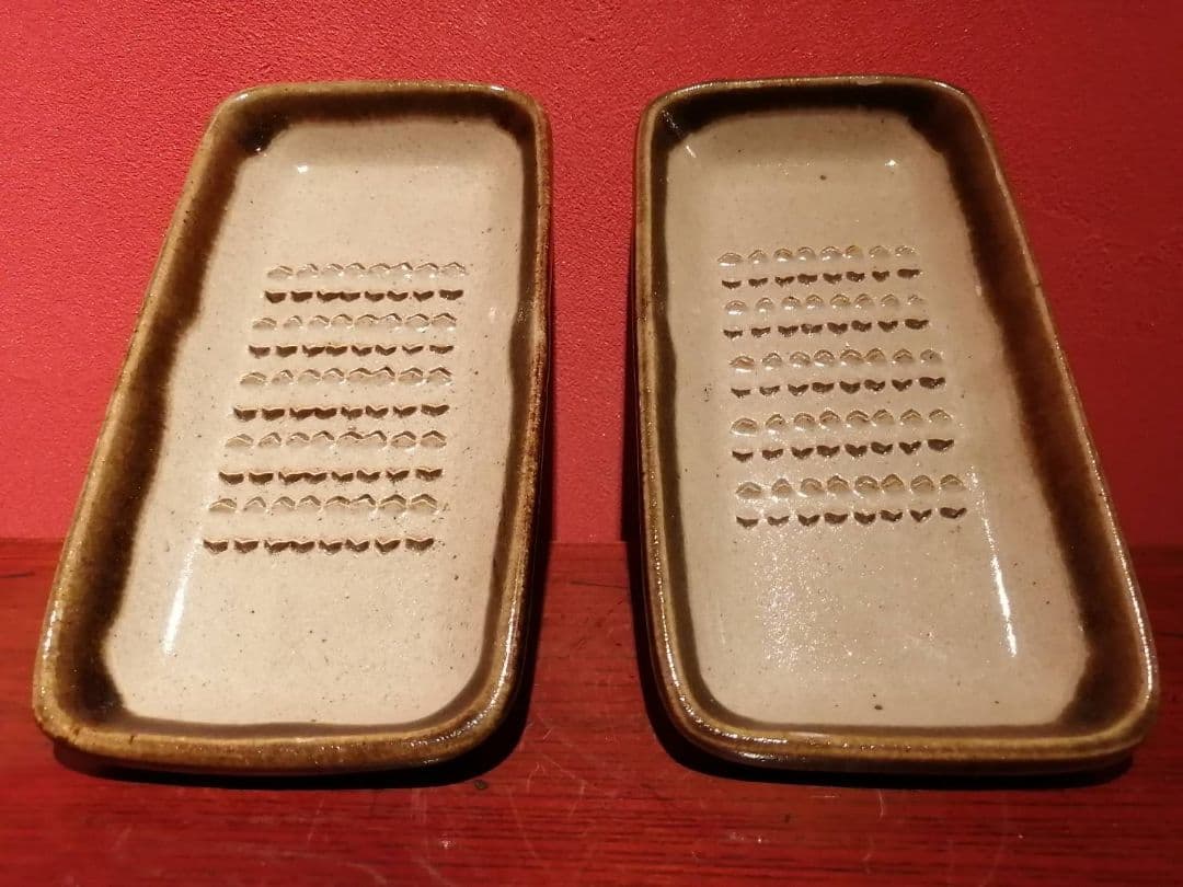 【最終価格】佐久間藤太郎・作　茄子文皿3枚、おろし文皿2枚